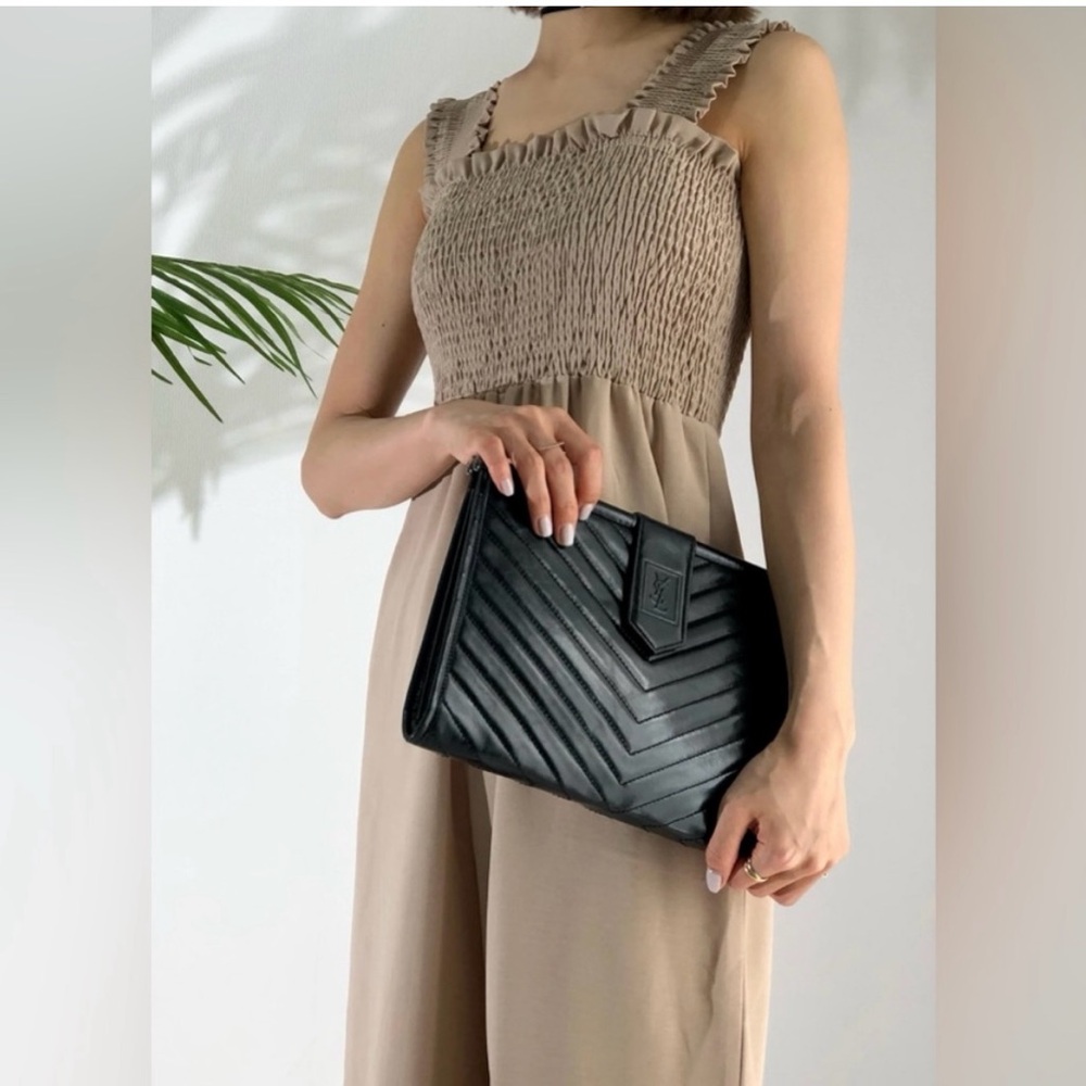 YSL Big Black Chevron Pattern